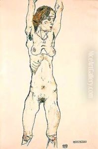 Green girl by Egon Schiele