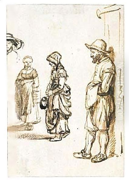 Pen And Brown Ink And Wash - view 1
