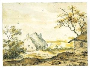 Landscape With Cottages by Allaert van Everdingen