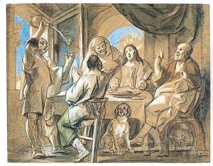 Christ and the disciples at Emmaus by Jacob Jordaens