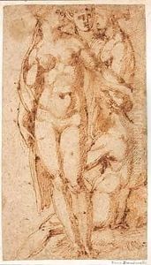 Four Female Nudes by Baccio Bandinelli