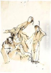 Pen And Brown Ink And Wash by Giovanni Battista Tiepolo