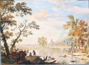 Italianate landscape by Jan Van Huysum
