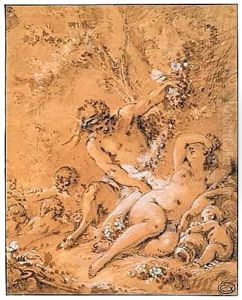 Jupiter and Antiope by Francois Boucher