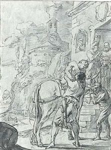 Verso The Sacrifice Of Isaac by Leonaert Bramer