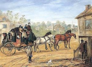 The Hull To London Royal Mail Stopping At A Country Post Office