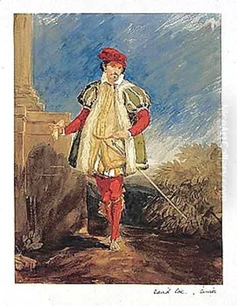 Study Of A Gentleman In Elizabethan Costume - view 1