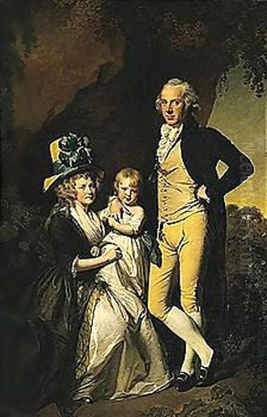 Portrait Of Richard Arkwright With His Wife Mary And Daughter Anne - view 1