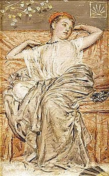 Study Of A Draped Figure - view 1