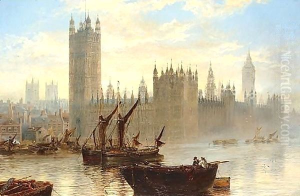 The Houses Of Parliament From The Thames - view 1