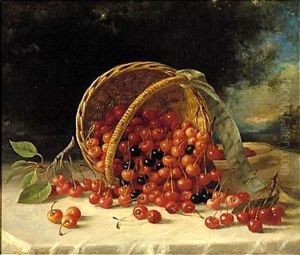 Still Life With Cherries In A Basket by John Francis