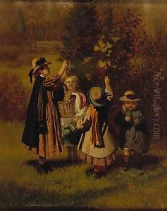 Picking berries by John George Brown