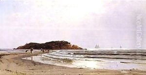 Indian rock by Alfred Thompson Bricher