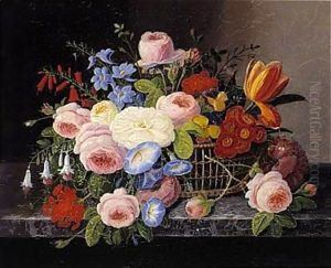 Floral still life by Severin Roesen
