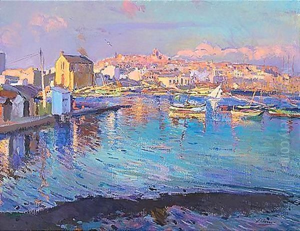 Puerto De Tarragona, Atardecer (Tarragona Port, Evening) - view 1