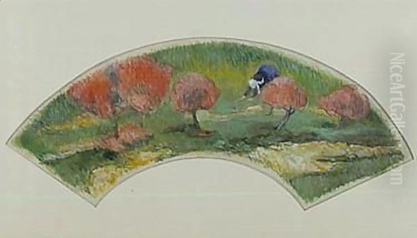 Bretonne Penchee Dans Un Paysage - view 1