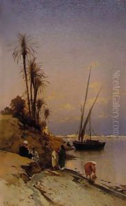 On The Banks Of The Nile by Hermann David Solomon Corrodi