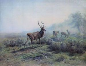 The Deer, Morning Effect (Les Cerfs, Effet Du Matin) by Rosa Bonheur