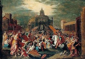 The Rape Of The Sabine Women by Frans II Francken