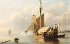A Vessel Firing A Salute