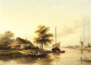 A River Landscape In Summer