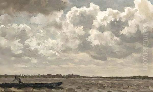 An Angler In A Polder Landscape - view 1
