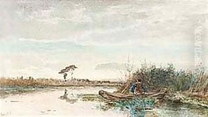 An Angler In A Polder Landscape 2