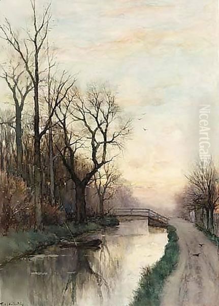 A Polder Landscape At Dusk - view 1