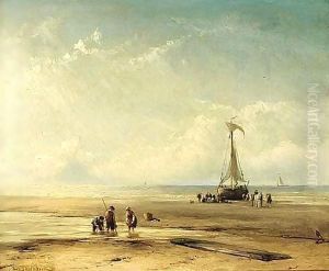 Figures By A Beached Bomschuit