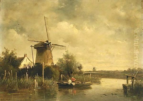 Anglers In A River Landscape - view 1