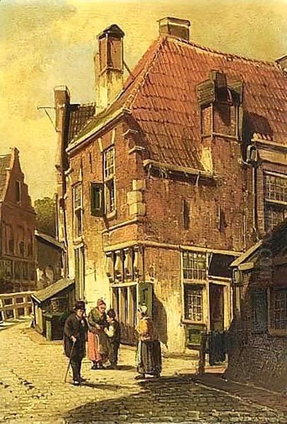 Villagers In The Streets Of A Dutch Town - view 1