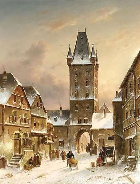 A Townscene In Winter - view 1