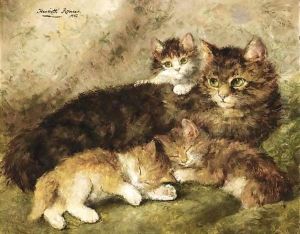 Motherly Love by Henriette Ronner-Knip