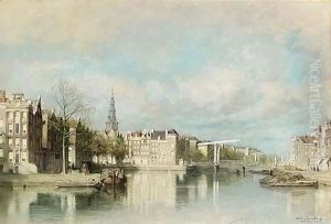 A View Of Amsterdam 3 by Johannes Christiaan Karel Klinkenberg
