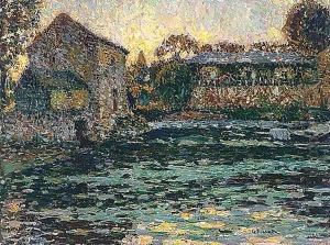 Houses by Henri Eugene Augustin Le Sidaner