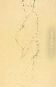 Female nude by Gustav Klimt