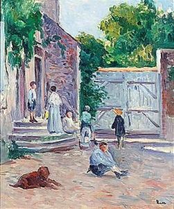 Cour de ferme A bessy-sur-cure by Maximilien Luce