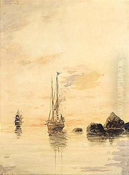 Sailing Boats At Sunset - view 1