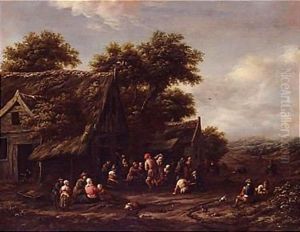 A village Kermesse by Barend Gael or Gaal