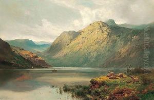 The Lake At Stronachlacher, N.B. by Alfred de Breanski