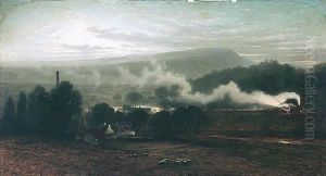 The Night Mail To The North, Bridge Of Allan Station by Waller Hugh Paton