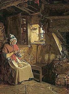 A Woman Knitting