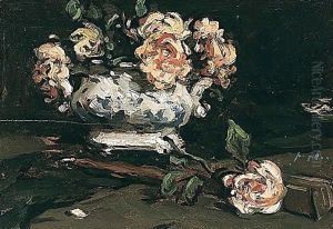 A Dish Of Roses by Samuel John Peploe