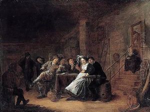 A Merry Company In A Tavern by Jan Miense Molenaer