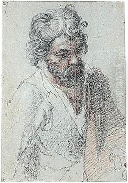 Half-length Study Of A Bearded Man - view 1