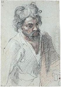 Half-length Study Of A Bearded Man by Cristofano Allori