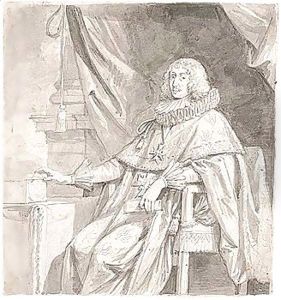 Portrait Of A Seated Gentleman, A Member Of The Order Of The Saint-esprit by Philippe de Champaigne
