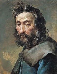 Portrait Of A Man, Head And Shoulders, And A Sketch Of An Allegorical Female Figure In The Background