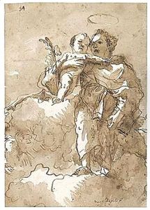 St. Anthony And The Christ Child by Giovanni Domenico Tiepolo