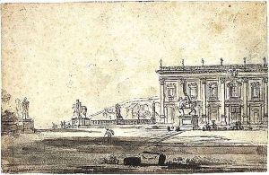 The Campidoglio, Rome by Jean-Baptiste Lallemand